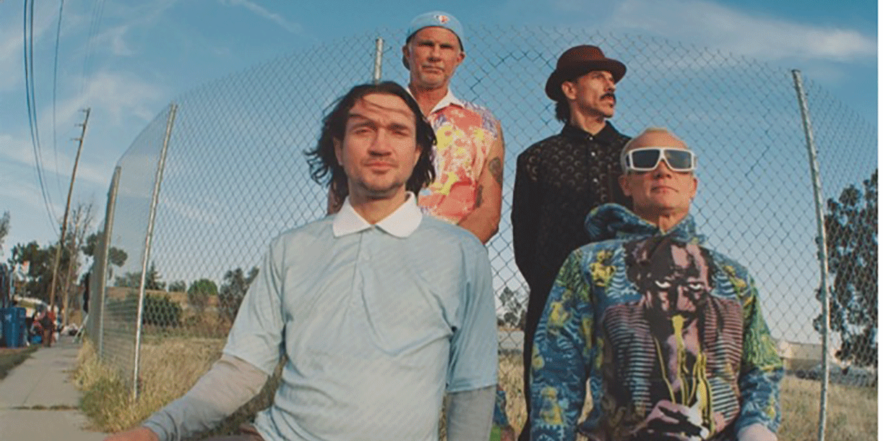Ein Bandfoto von den Red Hot Chili Peppers