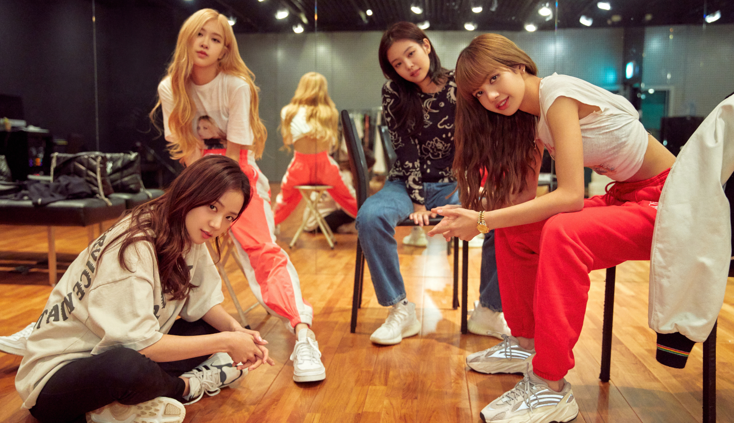 Blackpink bei einer Probe